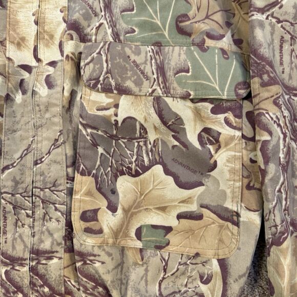 Vtg 10x Advantage Jacket Mens XL Brown Hunting Lined Camouflage Made in USA - Picture 6 of 14